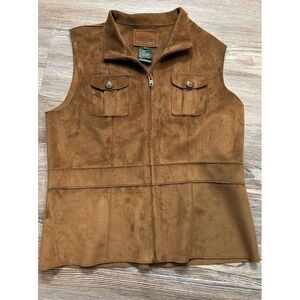 Lauren Ralph Lauren suede feel vest size Petite Meduim